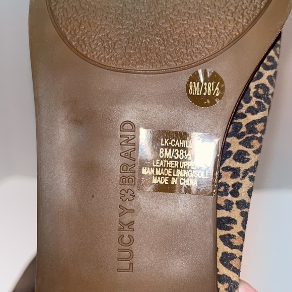 Lucky Brand Cahill Flat in Leopard Print Leather, Size 8 - Picture 10 of 10